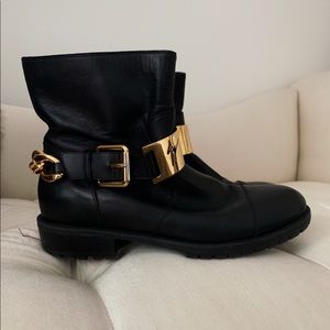 Giuseppe Zanotti Black Leather Ankle Boots